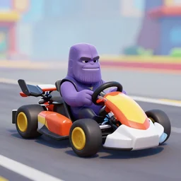 Thanos is a character in Kart Tour game, screenshot gameplay,