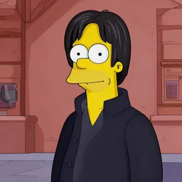 john lennon in the style of the simpsons, hd, intricate detail, high resolution