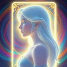 side portrait, imogen poots paladin, gloomhaven, soft, smooth, luminescent, art nouveau tarot, backlit glow, colorful swirly ripples, gaudy colors, aesthetic octane render, unreal engine, 8 k, by greg manchess, greg rutkowski, jesper ejsing, rhads, ilya kuvshinov, cushart krenz