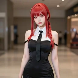 my lady Makima from Chainsaw man cosplaying Yor from Spy x Family, anime girl by WLOP, Guweiz, H 896