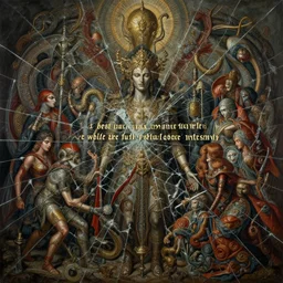 the best lack all conviction while the worst are full passionate intensity, by guillermo del toro, painting, insanely detailed and intricate, hypermaximalist, elegant, hyperrealistic, super detailed, seen through broken glass, battle of good versus evil