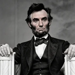 a black and white photo of paul giamatti!!!, paul giamatti portraying abraham lincoln, a colorized photo by samuel f. b. morse, cg society, american romanticism, creative commons attribution, colorized, associated press photo