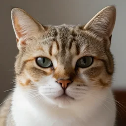 a cat with no face
