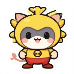 cute miss mascot a ‰ lecsprint a ‰ lecsprint manectric super hero sticker art, cronobreaker, beeple game icon