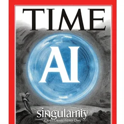TIME magazine cover, the coming AI singularity, by Gustave Doré
