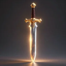 handpainted style 3d model of an epic sword