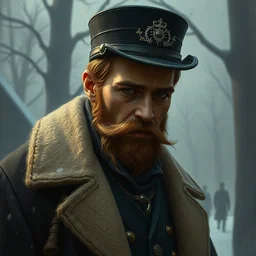 prince myshkin - the protagonist of fyodor dostoevsky's 1 8 6 9 novel the idiot, photo realism, matte painting by marc simonetti and rhads, trending on artstation