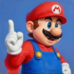 salvador dali as mario bros, oil painting, vivid colors, photorealistic