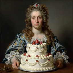 baroque rococo painting portrait 😩 by Greg Hildebrandt high detail fancy cake