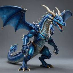 blue dragon, D&D Concept Art, unreal 5, DAZ, hyperrealistic, octane render, cosplay, RPG portrait, dynamic lighting