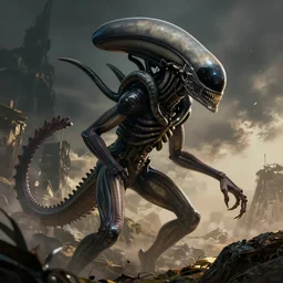 ralph mcquarrie illustration of xenomorph alien, concept art