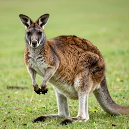 a bearded kangaroo with tiger stripes