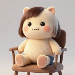 portrait of 🥰 sitting on a chair, cute, found on artstation, hyperrealistic digital art, hilarious, light - hearted, highly detailed, funny, hahahaha