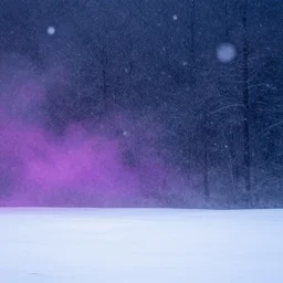 snowstorm landscape, horizon, cinematic lighting, synthwave, colorful, forest,