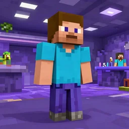 blocky minecraft steve in fortnite lobby