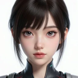 A cyberpunk cyborg girl with big and cute eyes, fine-face, realistic shaded perfect face, fine details. Very anime style. Realistic shaded lighting poster by Ilya Kuvshinov katsuhiro, magali villeneuve, artgerm, Jeremy Lipkin and Michael Garmash, Rob Rey and Kentarõ Miura style, trending on art station