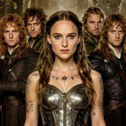 young natalie portman, legendary warrior, heroic, lord of the rings, tattoos, decorative ornaments, battle armor, by carl spitzweg, ismail inceoglu, vdragan bibin, hans thoma, greg rutkowski, alexandros pyromallis, perfect face, nicely toned, sharply detailed, illustration, centered, rule of thirds, photorealistic shading
