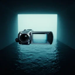 Beautiful  cameraphone 2005 soft liminal Photograph of an infinite water-filled dark room