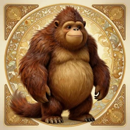 cute sasquatch, fantasy, intricate, elegant, highly detailed, digital painting, artstation, concept art, wallpaper, smooth, sharp focus, illustration, art by artgerm and greg rutkowski and alphonse mucha