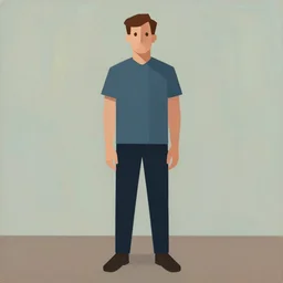 james gilleard full body portrait, flat art stylized male character, full body portrait, low poly, oil painting filter, expressive brushstrokes, by james gilleard