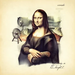 leonardo da vinci patent drawing of a retro cinema