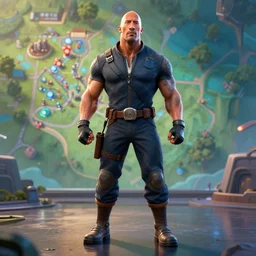 the dwayne johnson in apex legends, the apex legends olympus map in the background, graphic novel, visual novel, cinematic, 3 - dimensional, 3 d, global illumination, ray tracing reflections