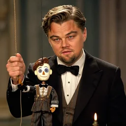 leonardo dicaprio as a marionette