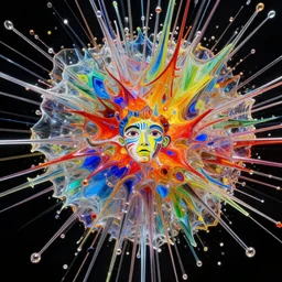 highly detailed vibrant delirium glass explosion by petros afshar, tom whalen, laurie greasley, war face by greg rutkowski