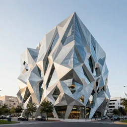 a low polygon building designed by zaha hadid