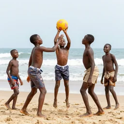 beautiful kids africa lagos playing on the beach