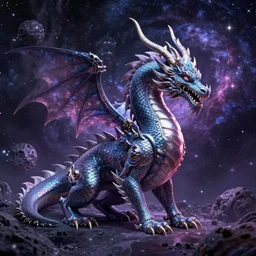 highly detailed art on artstation, innate fantasy style, cosmic dragon