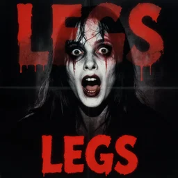 Polish movie poster for a horror film titled 'LEGS', hi-res scan, 1993