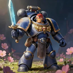 warhammer 4 0 k, studio ghibli, pixar and disney animation, sharp, rendered in unreal engine 5, anime key art by greg rutkowski, bloom, dramatic lighting