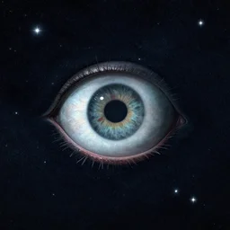polaris, the north star, the pole star, evil and monstrous, winking hideously like an insane watching eye which strives to convey some strange message, yet recalls nothing save that it once had a message to convey, artstation, artgerm, 8 k, highly detailed, by hieronymus bosch