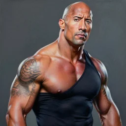 a highly detailed beautiful painting of dwayne the rock johnson, by albuquerque, rafael