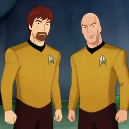 mike stoklasa and balding rich evans from redlettermedia in star trek the animated series