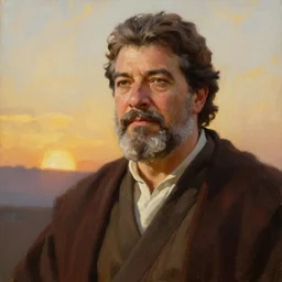 painting of hugo chavez with a beard as a wise jedi knight. art by william adolphe bouguereau. during golden hour. extremely detailed. beautiful. 4 k. award - winning.