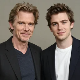 youthful combination of willem dafoe and Christian bale, 4K, photorealistic, candid