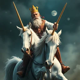 full portrait of walter white riding a unicorn, hyper detailed, award winning, by chiara bautista and karl kopinski and kim jung giu and weta studio, and lucasfilm and jesper ejsing and norman rockwell greg rutkowski frank frazzeta