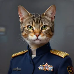 epic professional digital airbrush of female human - cat hybrid starship military officer, humanoid head, cat ears, painting, by neal adams and joelle julie, artstation, cgsociety, wlop, epic, much wow, much detail, gorgeous, detailed, masterpiece