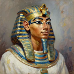 highly detailed palette knife oil painting of a historically accurate depiction of the ancient biblical egytian prince Joseph, thoughtful, by Peter Lindbergh, impressionistic brush strokes, painterly brushwork