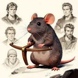 rat with a crossbow by Stanley Artgerm Lau, WLOP, Rossdraws, James Jean, Andrei Riabovitchev, Marc Simonetti, tranding on artstation