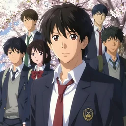 boy's love anime high school scene spring setting, expert high detail concept art, romantic undertones, perfect proportions fine - face, realistic shaded lighting poster ilya kuvshinov, katsuhiro, jeremy lipkin and michael germash, makoto shinkai, loish and clamp style, trending on art station, best selling artist