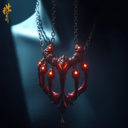 necklace made of fingers : 6 character design : 2 midnight, illusion, stunning, breathtaking, majestic, asian fantasy, digital render, line art, unreal engine, de - noise, 8 k, volumetric lighting, symmetrical, pronounced features, detailed contrast, scattered mist, glow 3 d alejandro alvarez alena aenami