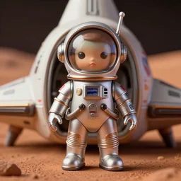 closeup portrait of tin toy askimo spacegirl in a spaceship on mars, depth of field, zeiss lens, detailed, symmetrical, centered, fashion photoshoot, by nicoletta ceccoli, mark ryden, lostfish, breathtaking, 8 k resolution, extremely detailed, beautiful, establishing shot, artistic, hyperrealistic, octane render