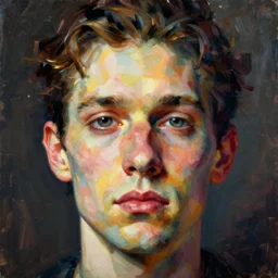 George Condo surrealist portrait distorted illustration of a face
