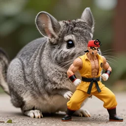 a chinchilla as dhalsim from street fighter, 4 k, ultra realistic, detailed focused art by artgerm and greg rutkowski and alphonse mucha