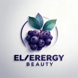 elderberry beauty logo design. modern, futuristic, digital art, sci - fi, unreal engine, cinematic, octane render, clear sharp focus,