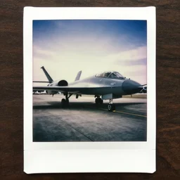 a polaroid photograph of a top secret aircraft at area 5 1