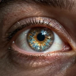 macro photo of eye